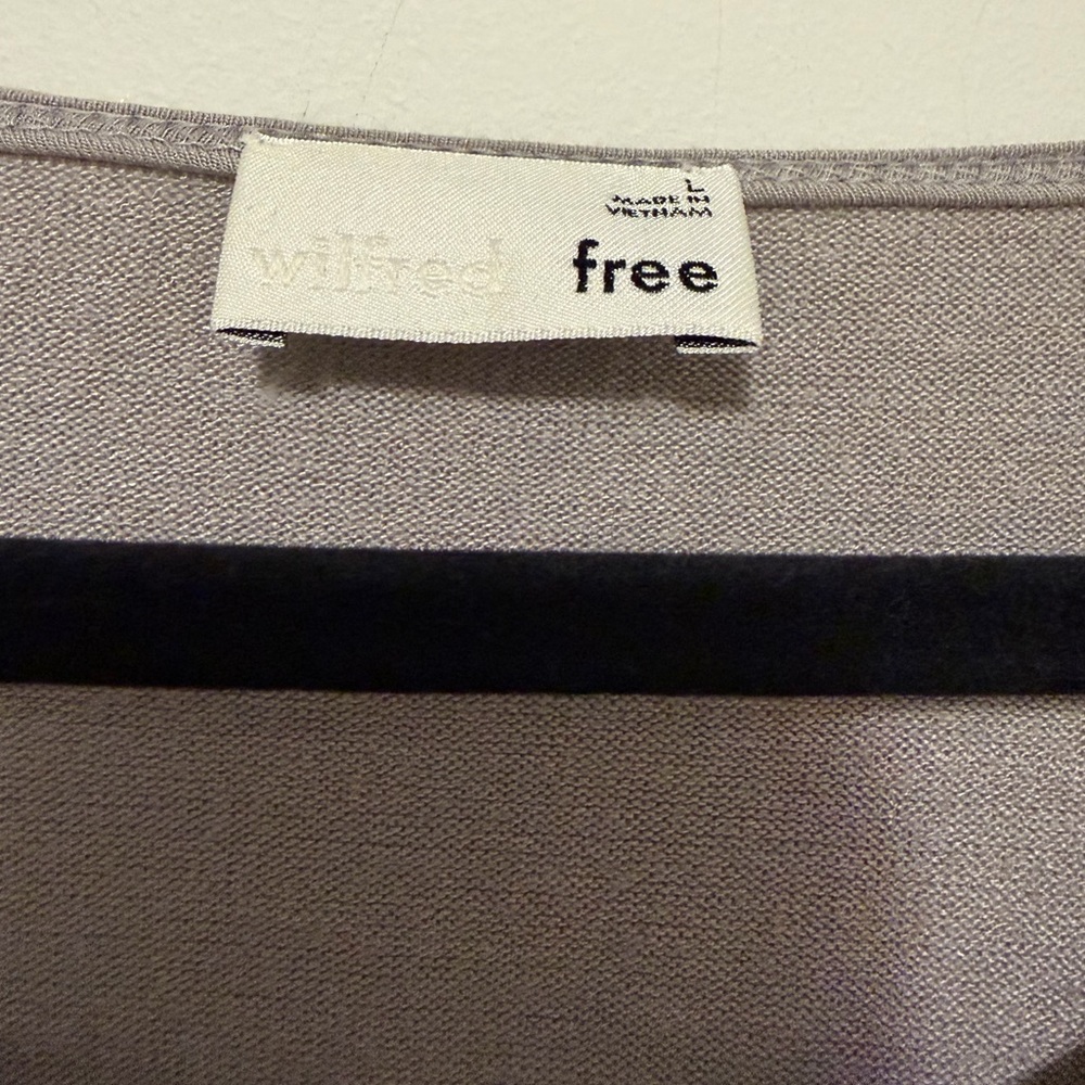 WILFRED FREE LORELEI DRESS TAUPE SIZE LARGE T SHIRT KNIT DRESS POCKETS - Picture 5 of 7